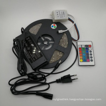 5M / 10M (2*5M) LED Strip light 5050 SMD RGB LED light Tape Ribbon DC12V 60 LEDs/M + 24 Keys IR Remote Controller